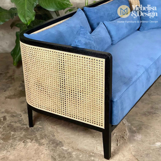 Scandinavian Sofa Tamu Minimalis Rotan Rangka Kayu Jati Scandinavian Sofa Tamu Minimalis Rotan Rangka Kayu Jati