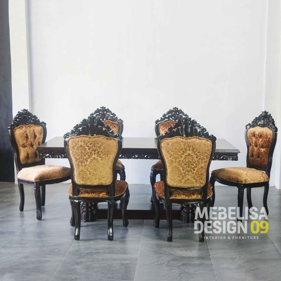 Set Kursi Meja Makan Ganesa Ukiran Kayu Jati