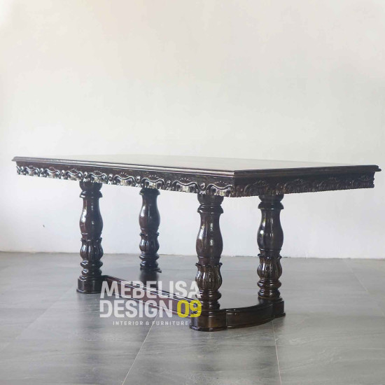 Set Kursi Meja Makan Ganesa Ukiran Kayu Jati