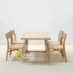Outdoor Dining Table Chair Set 4 Chairs Rustic Finishing Teak