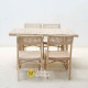 Outdoor Dining Table Chair Set 4 Chairs Rustic Finishing Teak