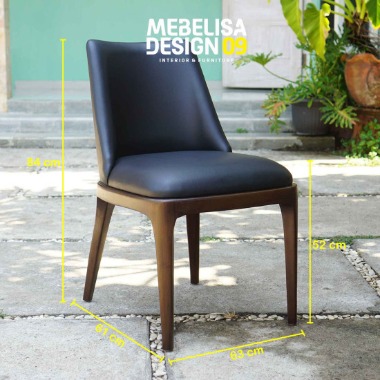 Set Meja Makan Bulat Jati 4 Kursi Retro Modern