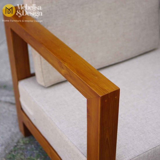 Set Sofa Minimalis Kayu Solid 211 Modern