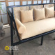 Sofa Kayu Jati Kombinasi Rotan Alami 3 Seater