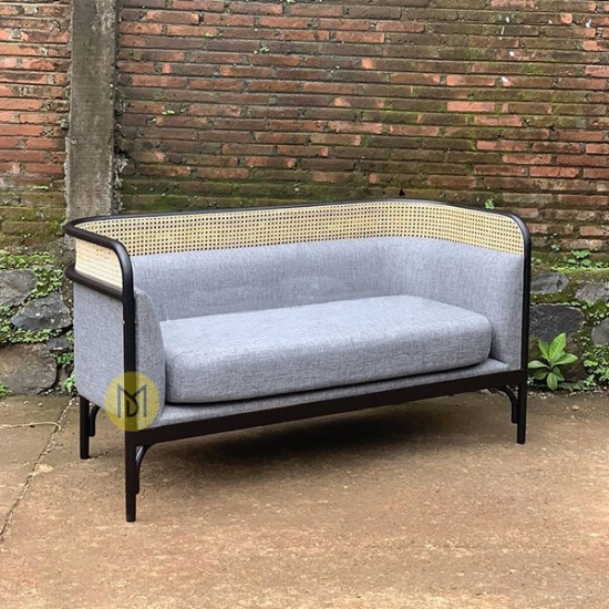 Sofa Santai Minimalis Rotan Kayu Jati Danial Sofa Santai Minimalis Rotan Kayu Jati Danial