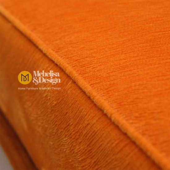 Sofa Santai Single Kayu Jati Minimalis Plus Ottoman