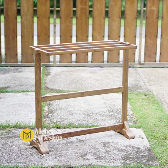Jepara Recycle Teak Wood Standing Towel Rack