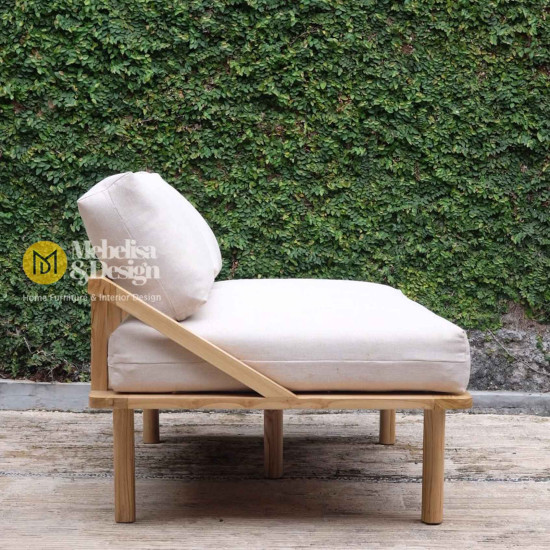 Surprine Lounger Sofa Santai Minimalis Retro Kayu Jati Surprine Lounger Sofa Santai Minimalis Retro Kayu Jati