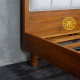 Tempat Tidur Minimalis Sandaran Jok Modern Kayu Jati Solid